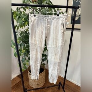 Forever 21 Cream Moto Jogger Pants Size L